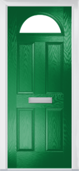 Composite door halfmoon style